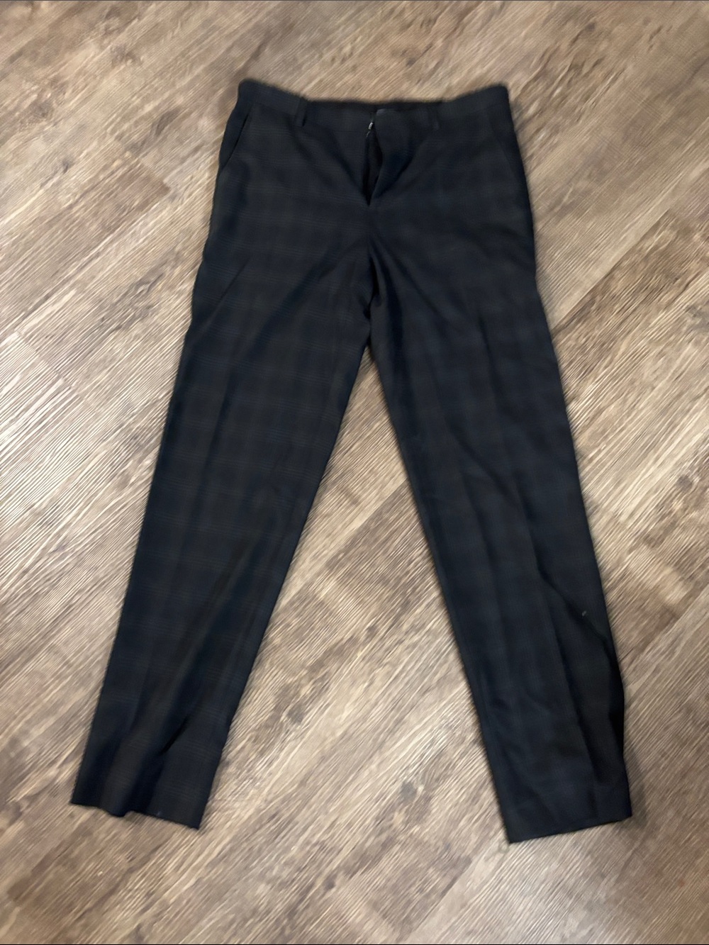 jf j.ferrar Black Plaid Dress Pants